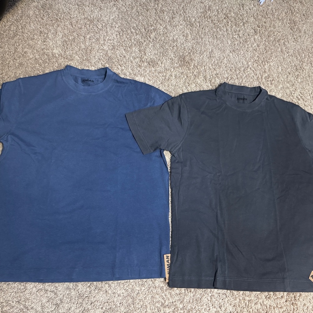 Men's Blue and Gray T-Shirts